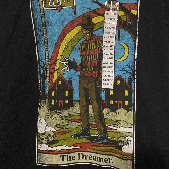 NWT Nightmare On Elm Street The Dreamer Black Graphic T-Shirt size XLT TALL - Picture 9 of 9